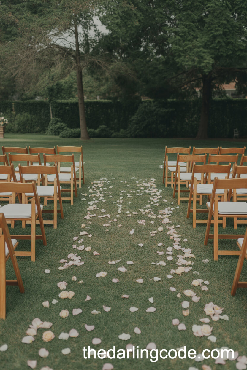 Romantic Rose Petal Aisle