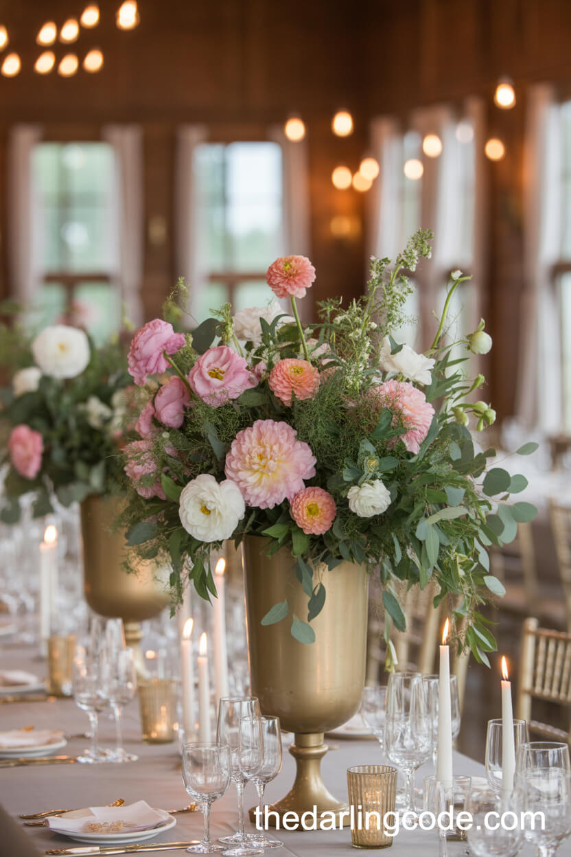 Garden-Inspired Centerpieces For Reception Tables