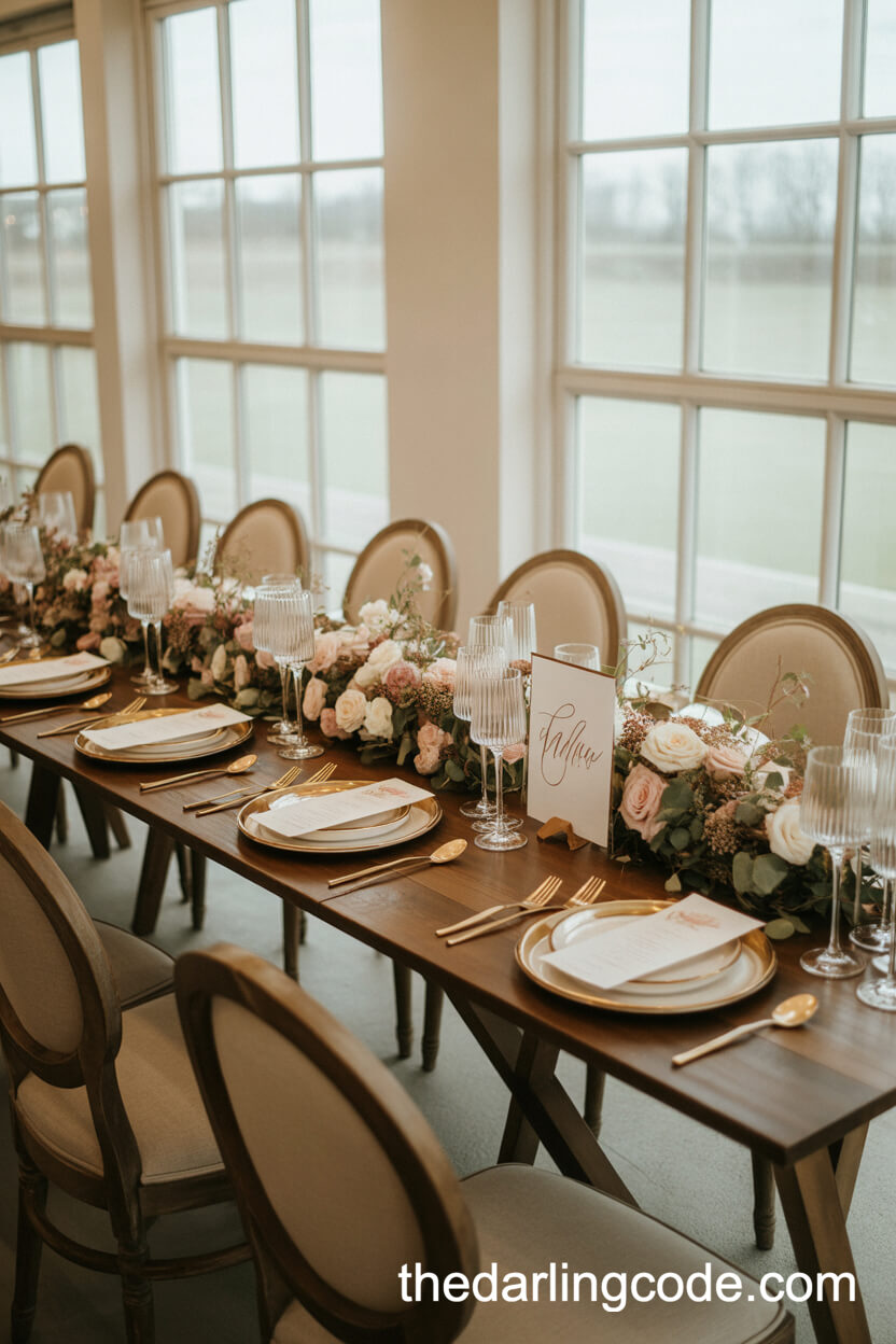 Elegant Sweetheart Table For Two Wedding Setup
