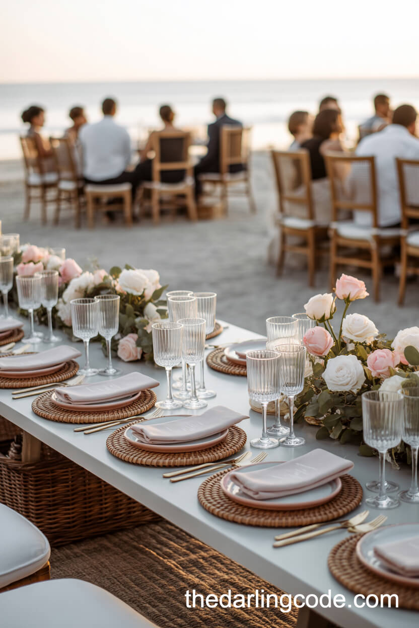 Elegant Picnic Reception On The Shore