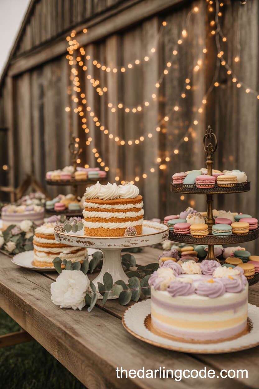 Rustic Dessert Table Overflowing with Sweets
