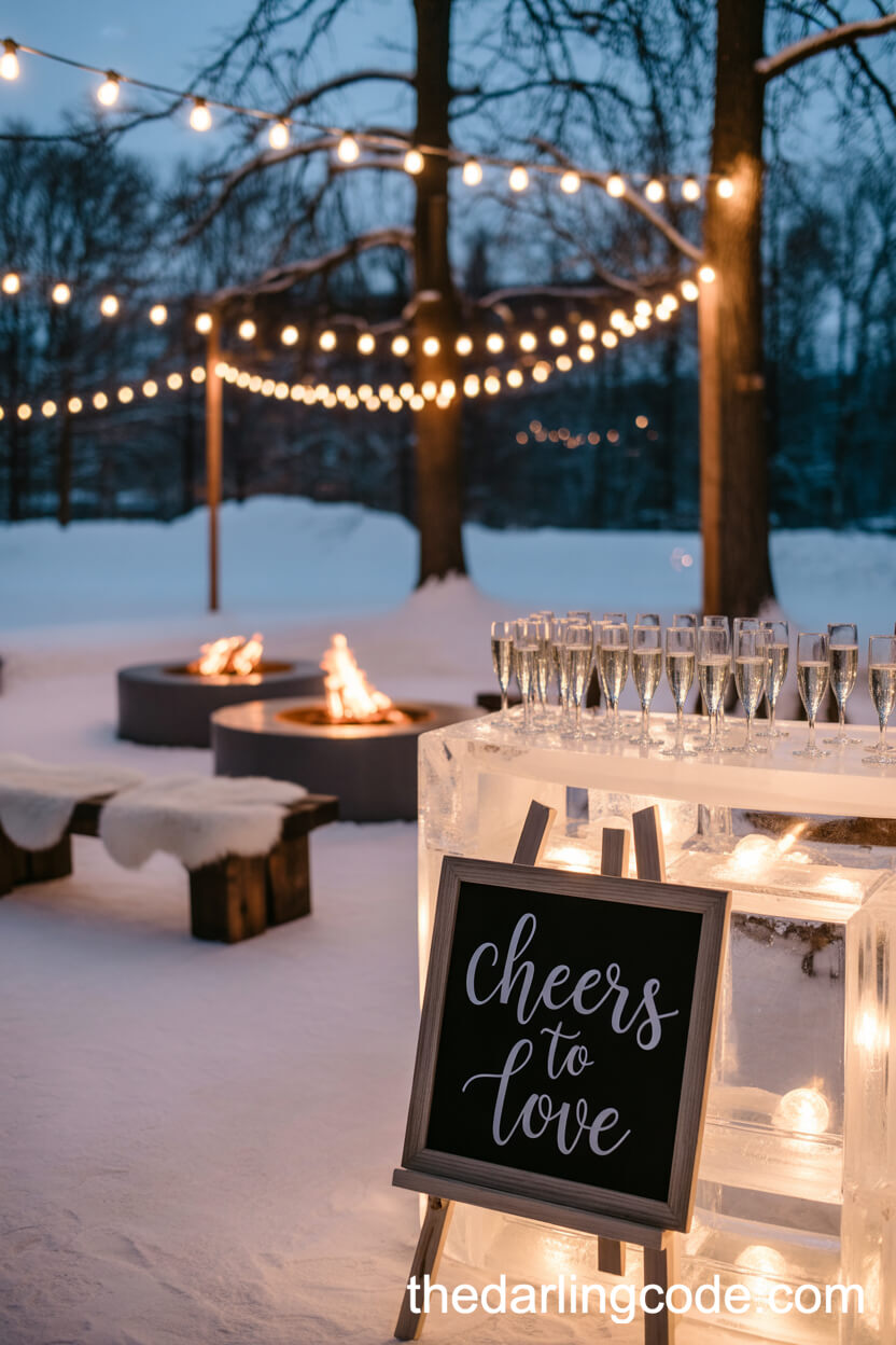 Winter Wonderland Outdoor Engagement Gathering