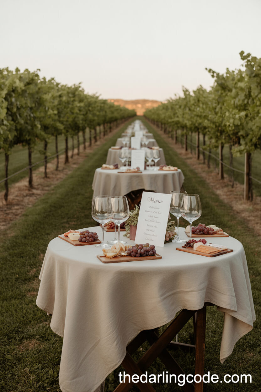 Vineyard Golden Hour Engagement Luncheon