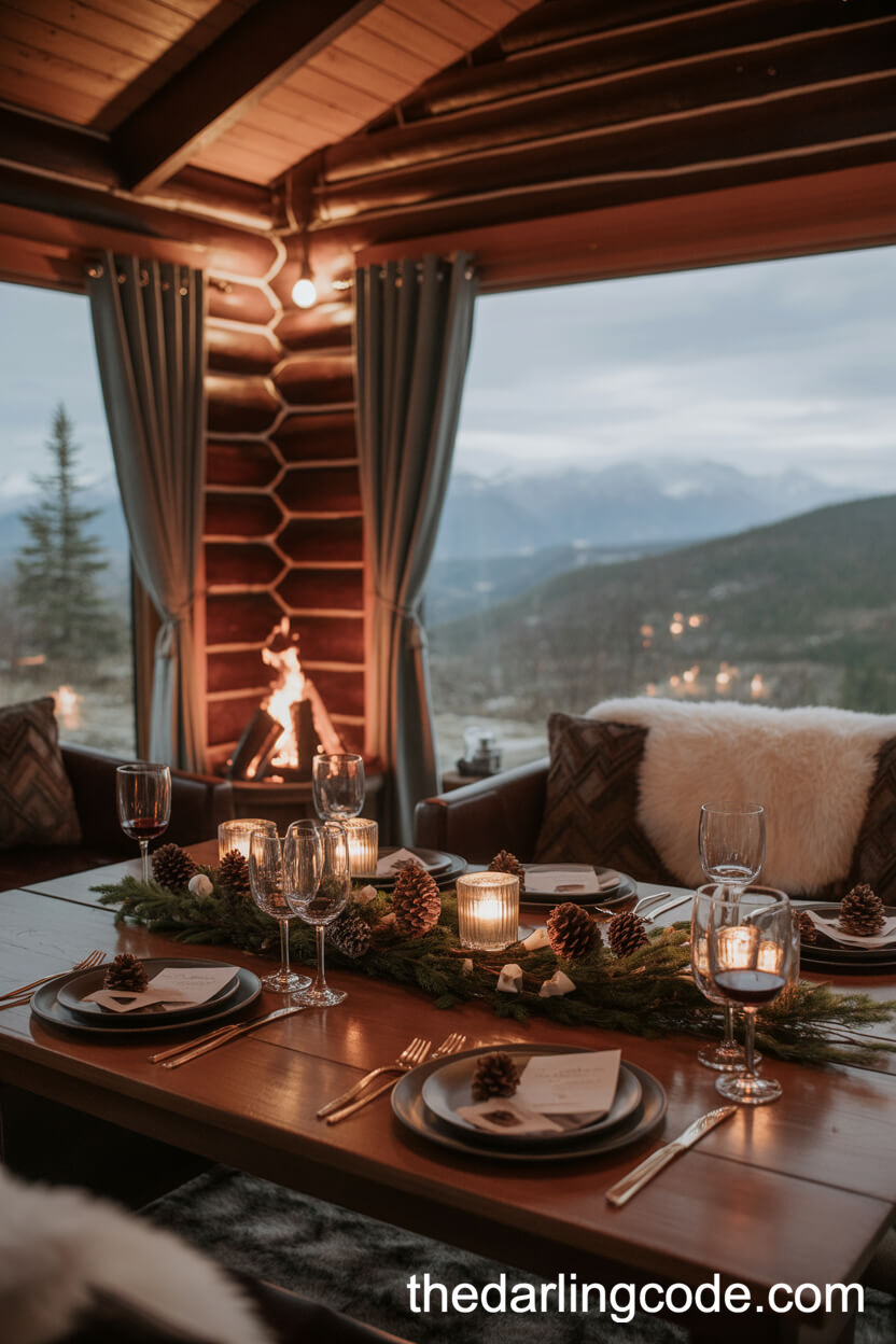 Rustic Log Cabin Mountain Engagement Retreat