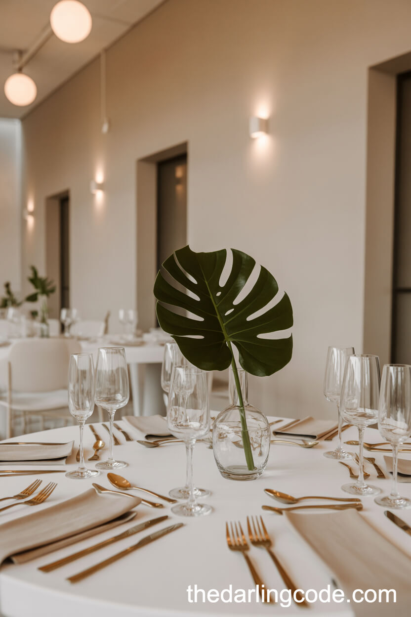 Modern Minimalist Indoor Engagement Dinner