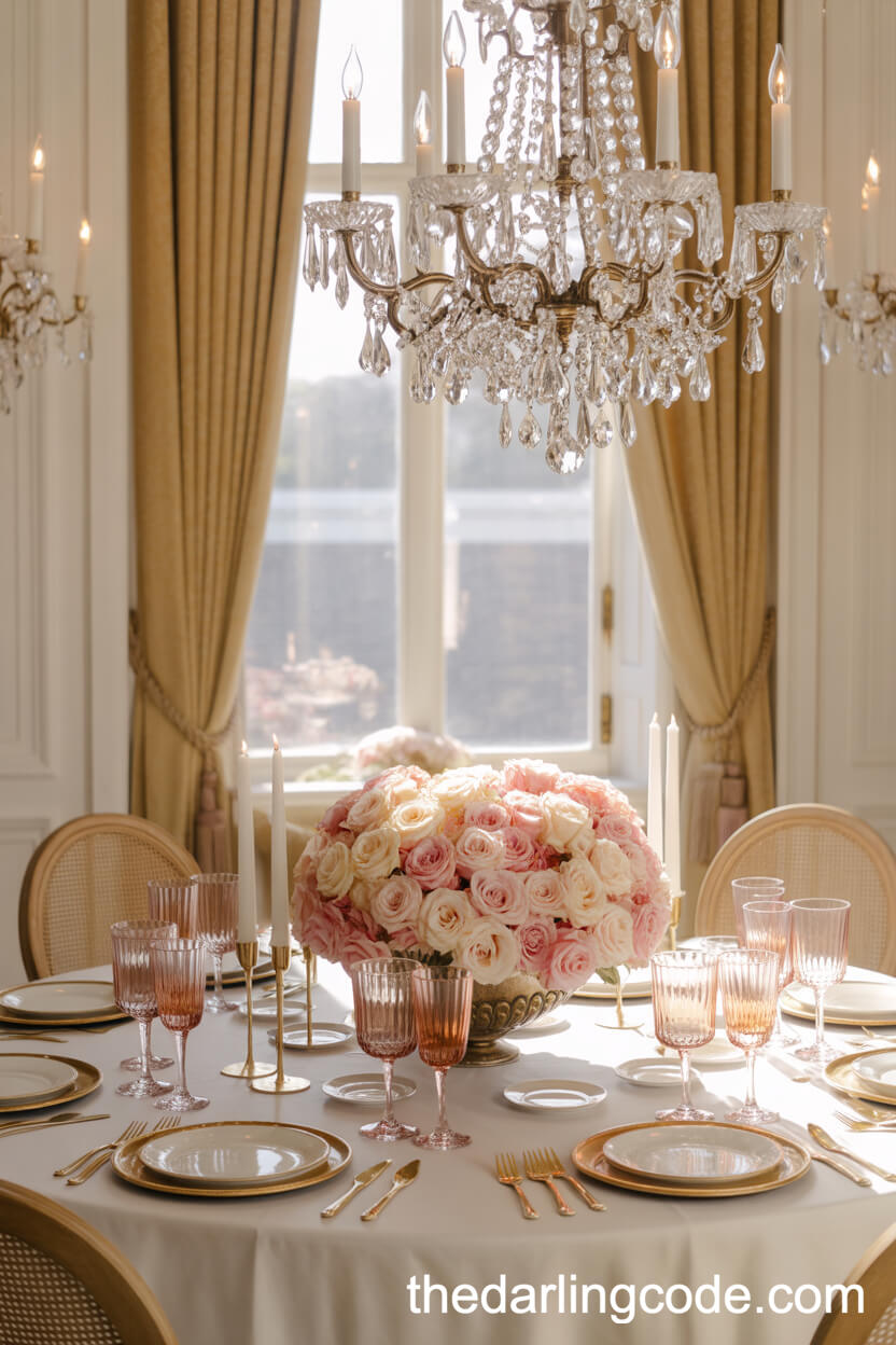 Lavish Dining Room Engagement Dinner Party