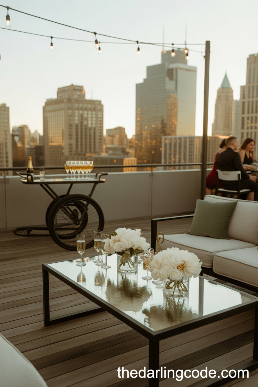 Sophisticated City Rooftop Terrace Soirée