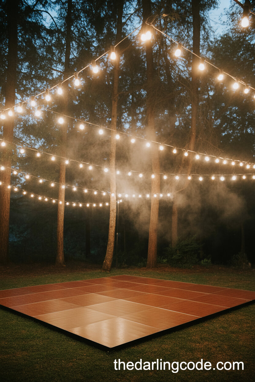 Magical Forest Dance Floor With Twinkling Fairy Lights