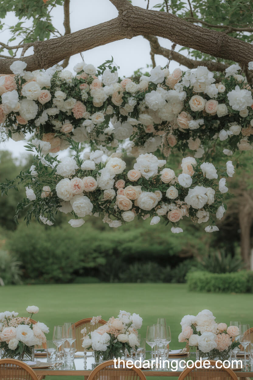 Luxurious Suspended Floral Installations Outdoors
