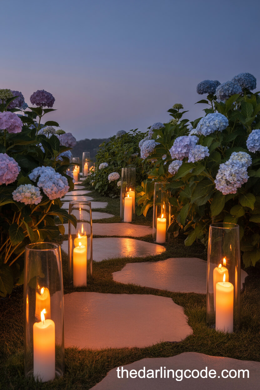 Lantern-Lit Pathway For Evening Garden Weddings