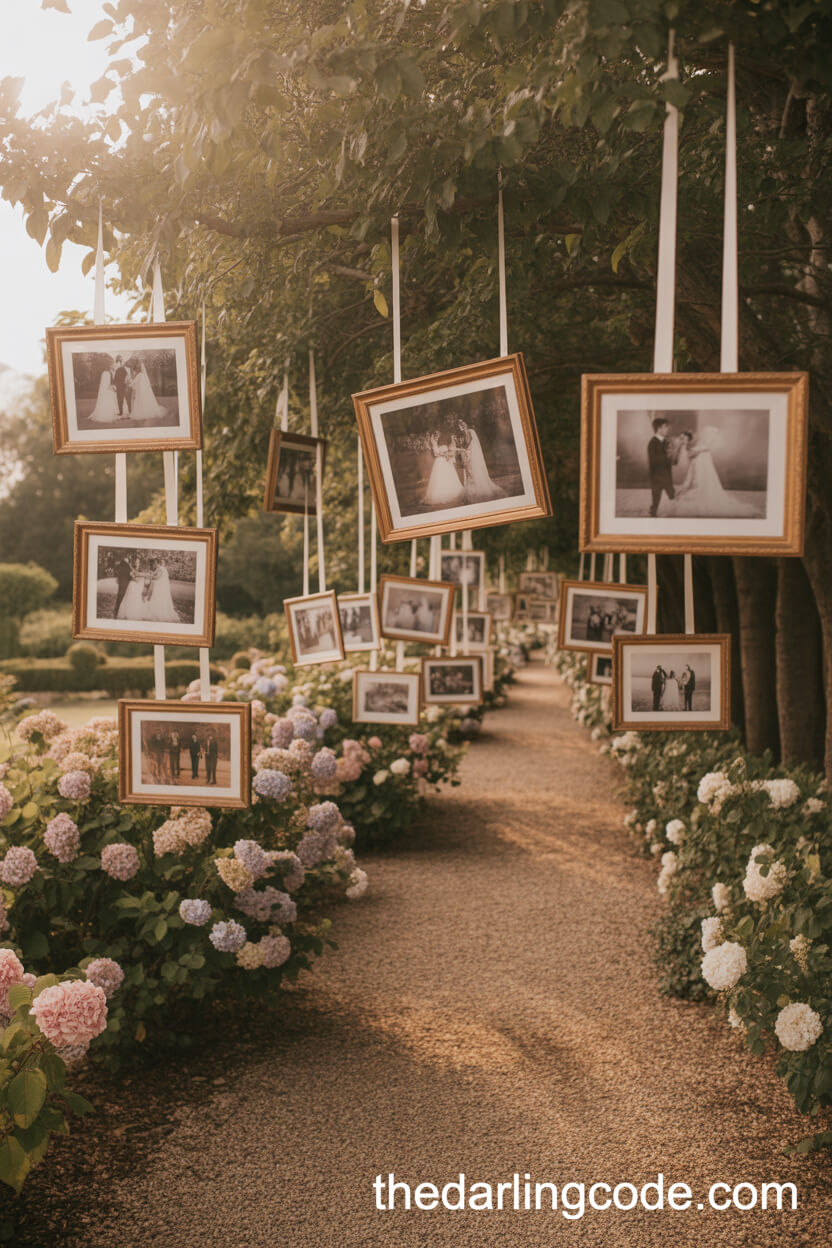 Photo Gallery Path With Hanging Wedding Memories