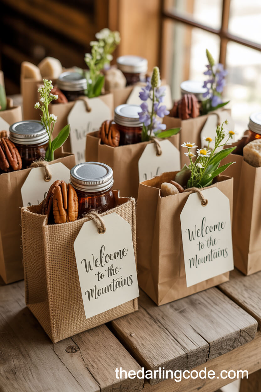 Welcome Bags Filled With Mountain Treats