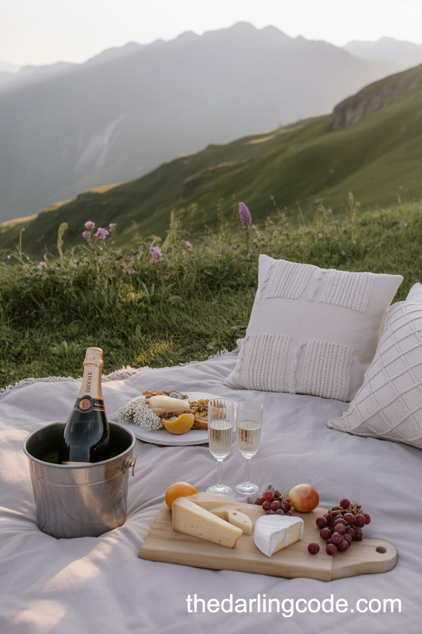 An Elegant Picnic With An Alpine View