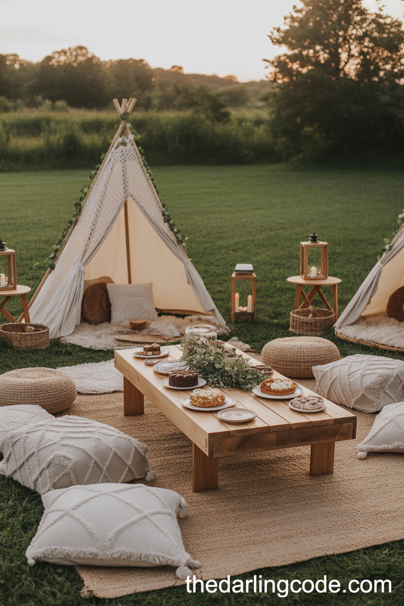 Boho-Chic Meadow Lounge Wedding