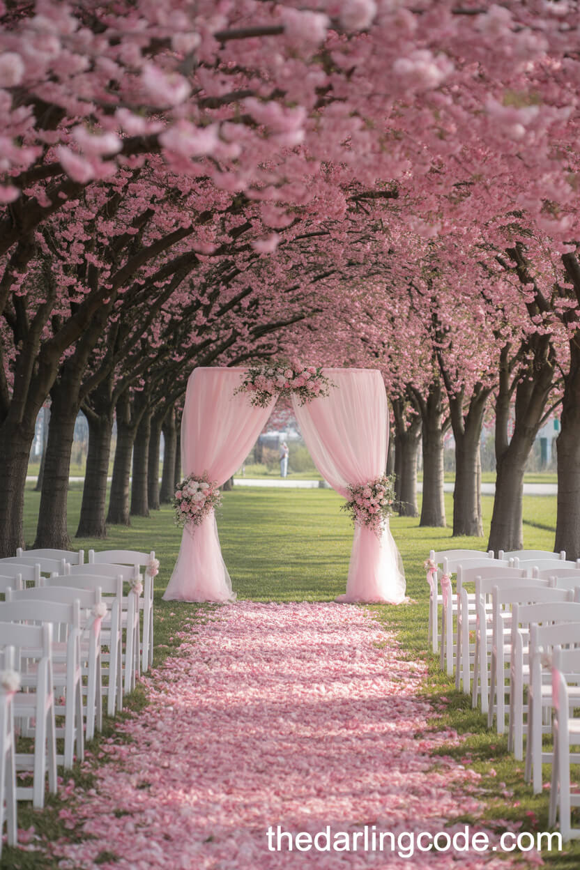 Cherry Blossom Aisle Wedding In Bloom