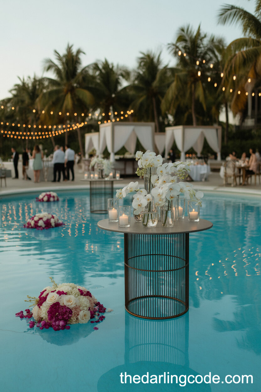 Poolside Wedding Celebration With Tropical Flair