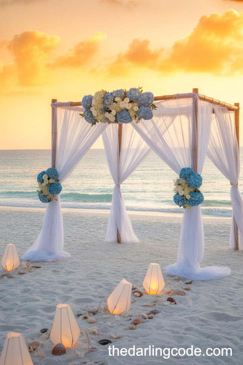 Dreamy Beachfront Ceremony With Ocean Backdrop