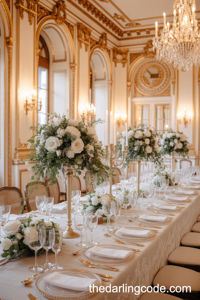 Classic Ballroom Banquet Table Setting