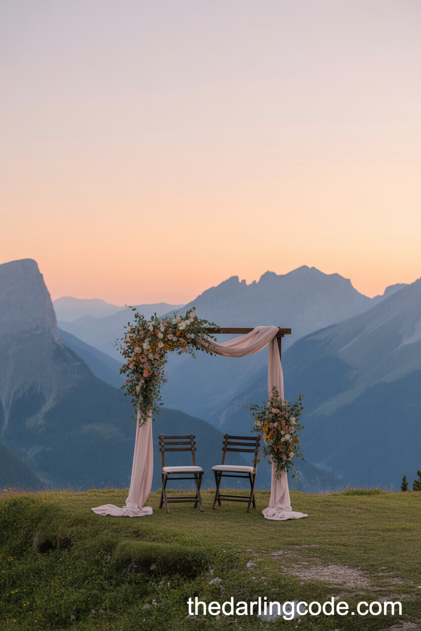 Mountain Lookout Ceremony At Sunset
