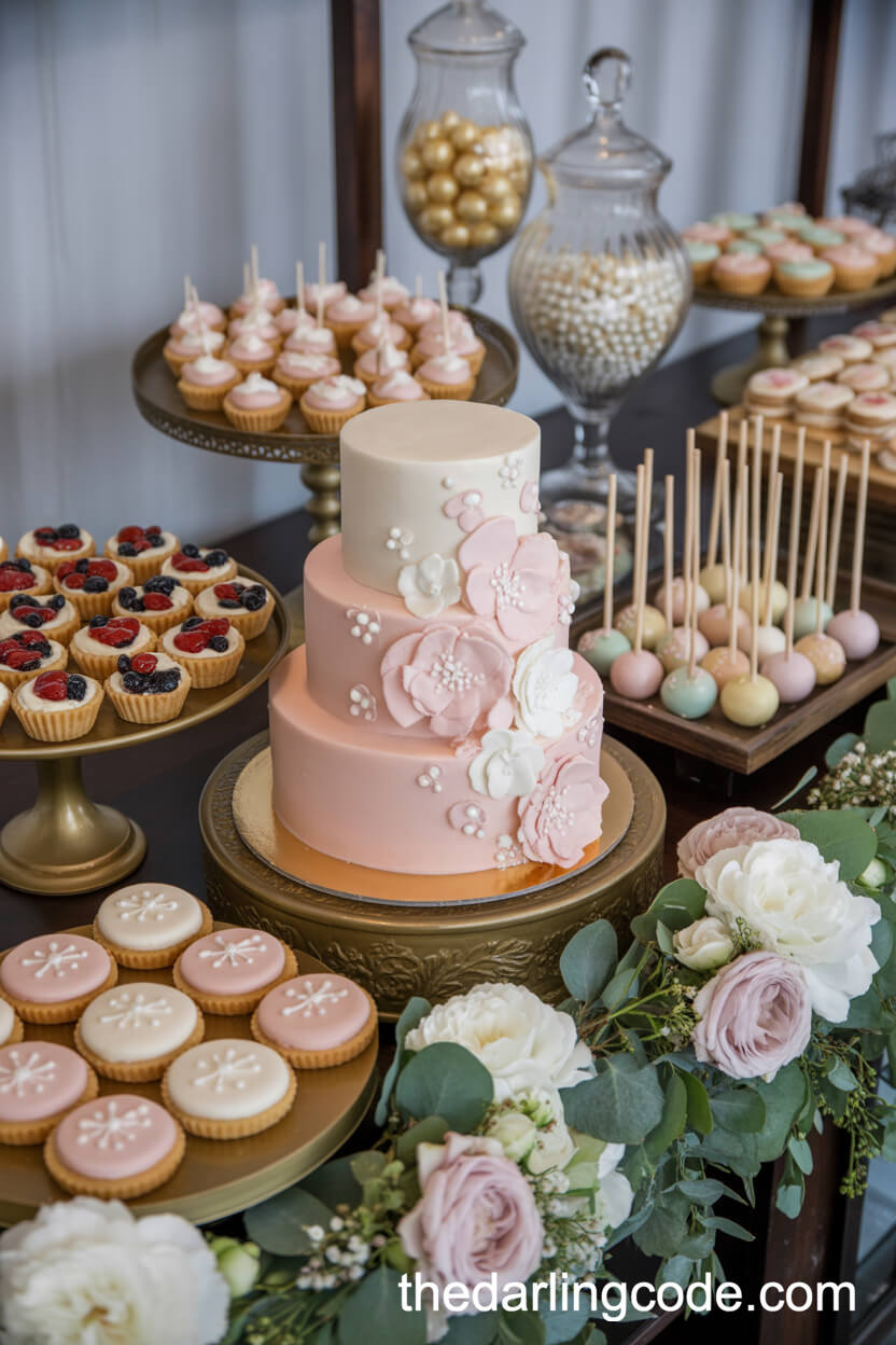 Artful Dessert Table For Intimate Weddings