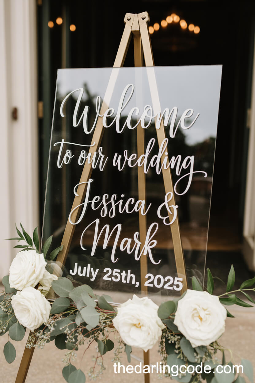 Personalized Wedding Welcome Sign Display