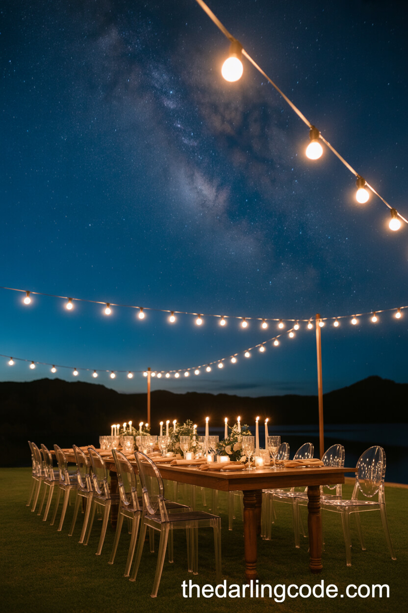 Romantic Candlelit Outdoor Wedding Dinner