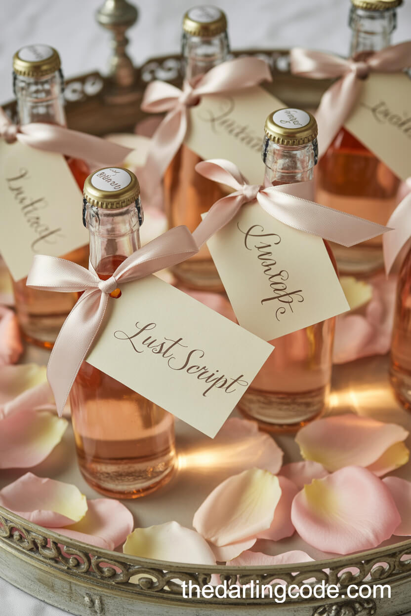 Personalized Luxe Wedding Favors Display