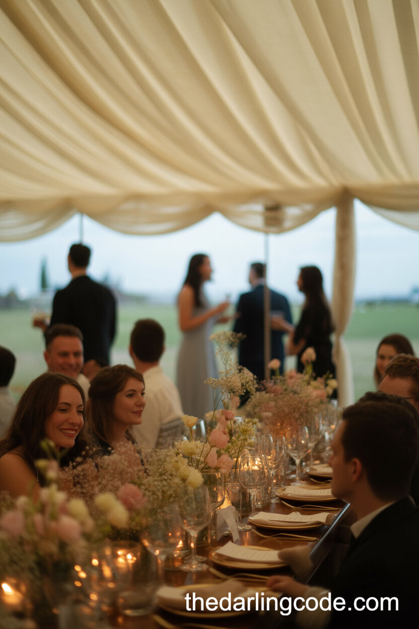 Elegant Tent Reception With Romantic Details