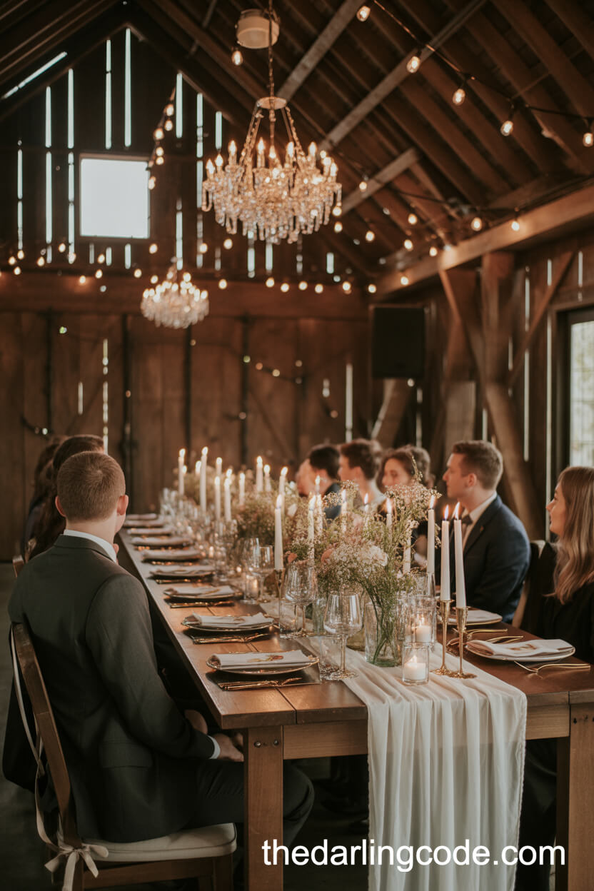 Rustic Barn Reception With Elegant Details
