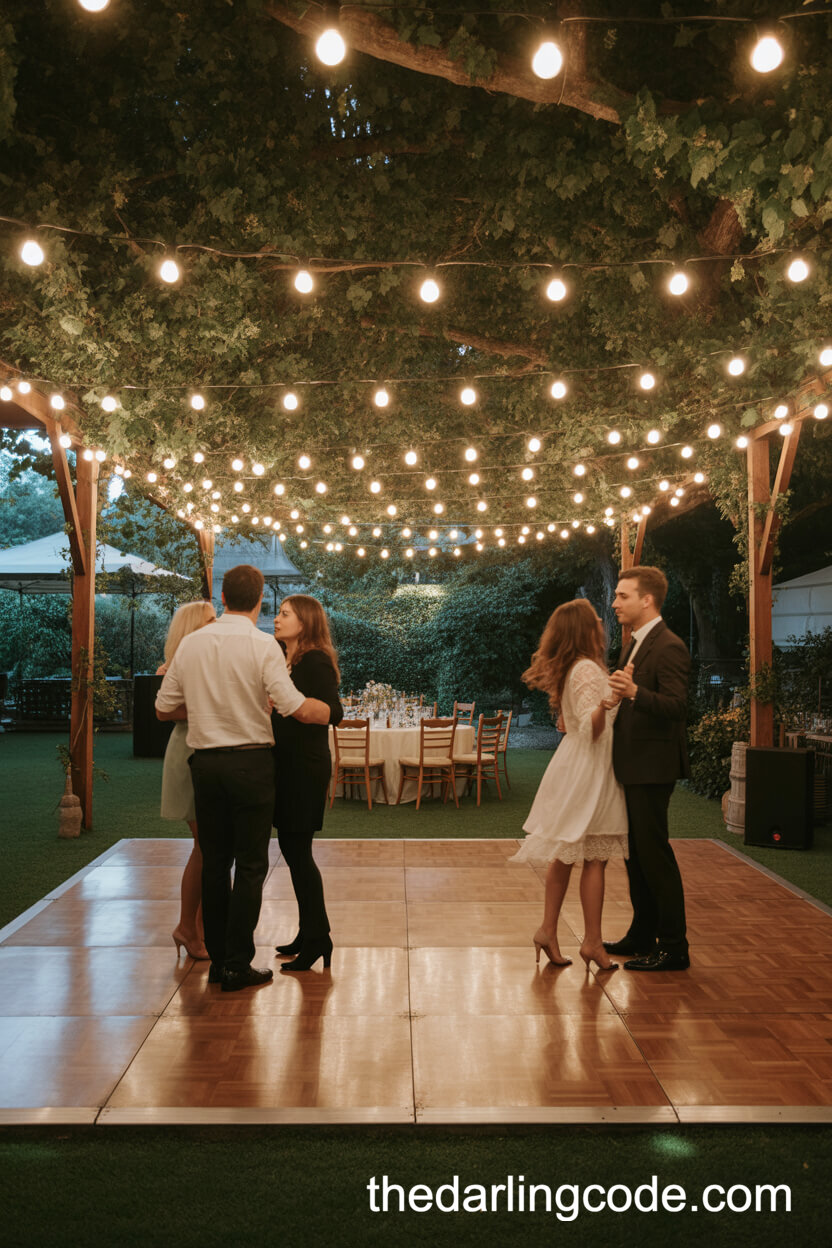 Enchanting Small Dance Floor With Fairy Lights