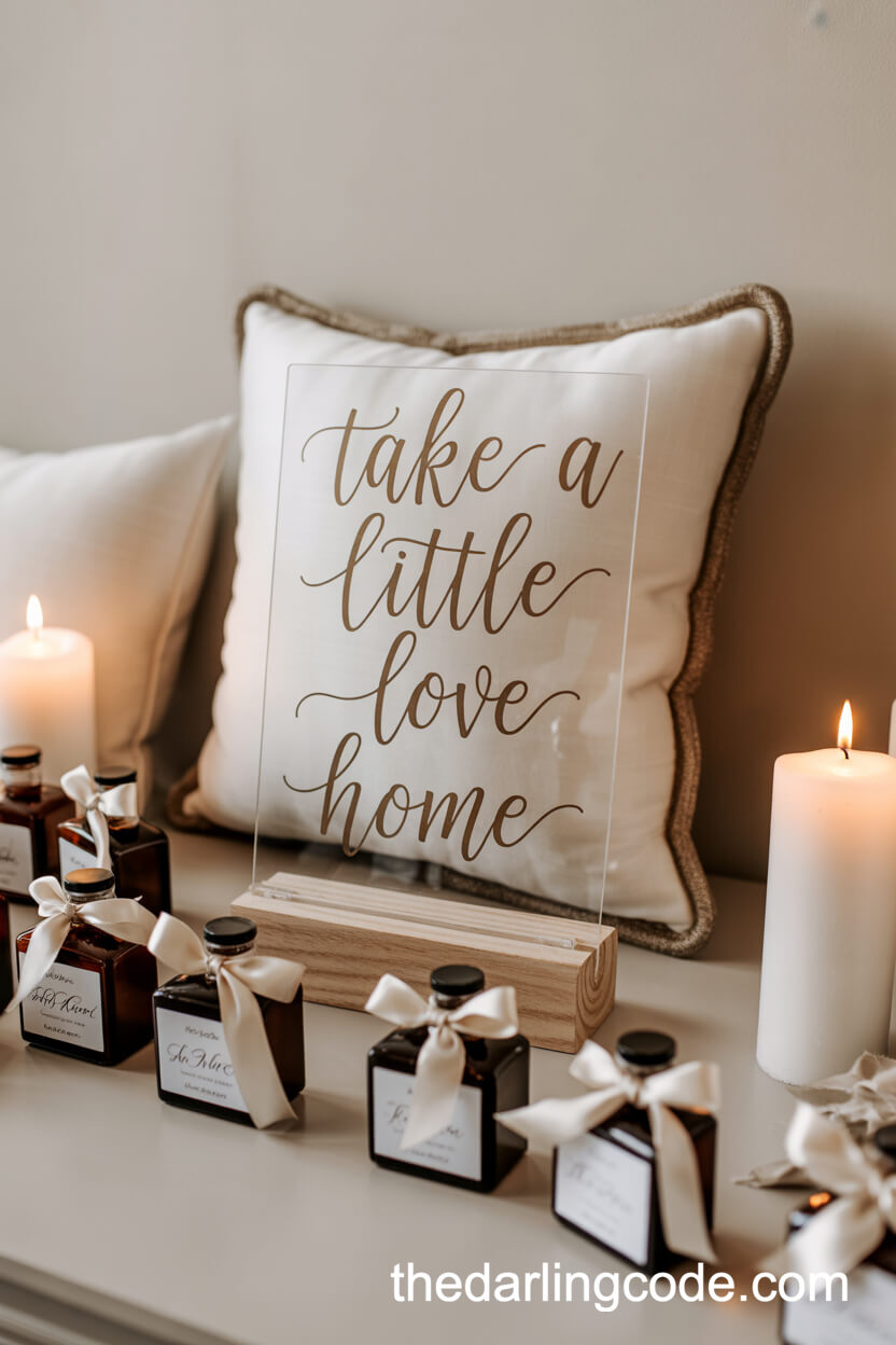 Chic Favor Table With Personalized Touches