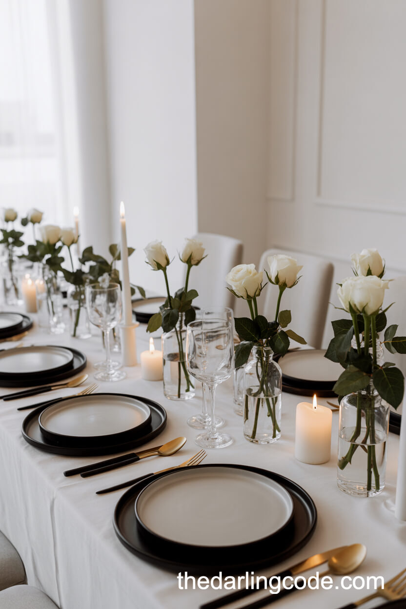 Minimalist Table Setting With Modern Elegance