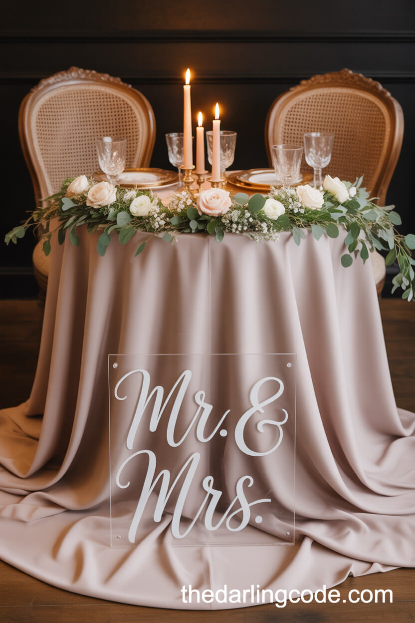 Elegant Sweetheart Table For Two