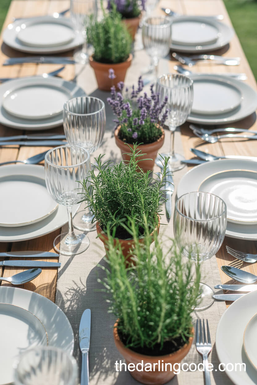 Garden-Fresh Herb Pots In Terracotta