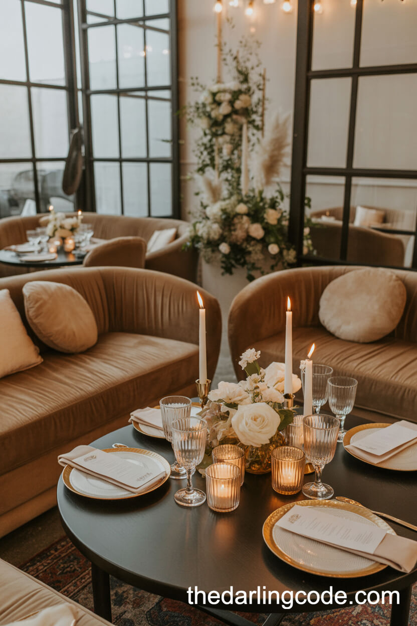 Cozy Lounge-Style Tables With Plush Velvet Seating