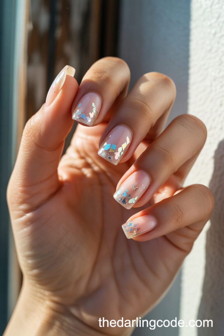 sparkly wedding nails