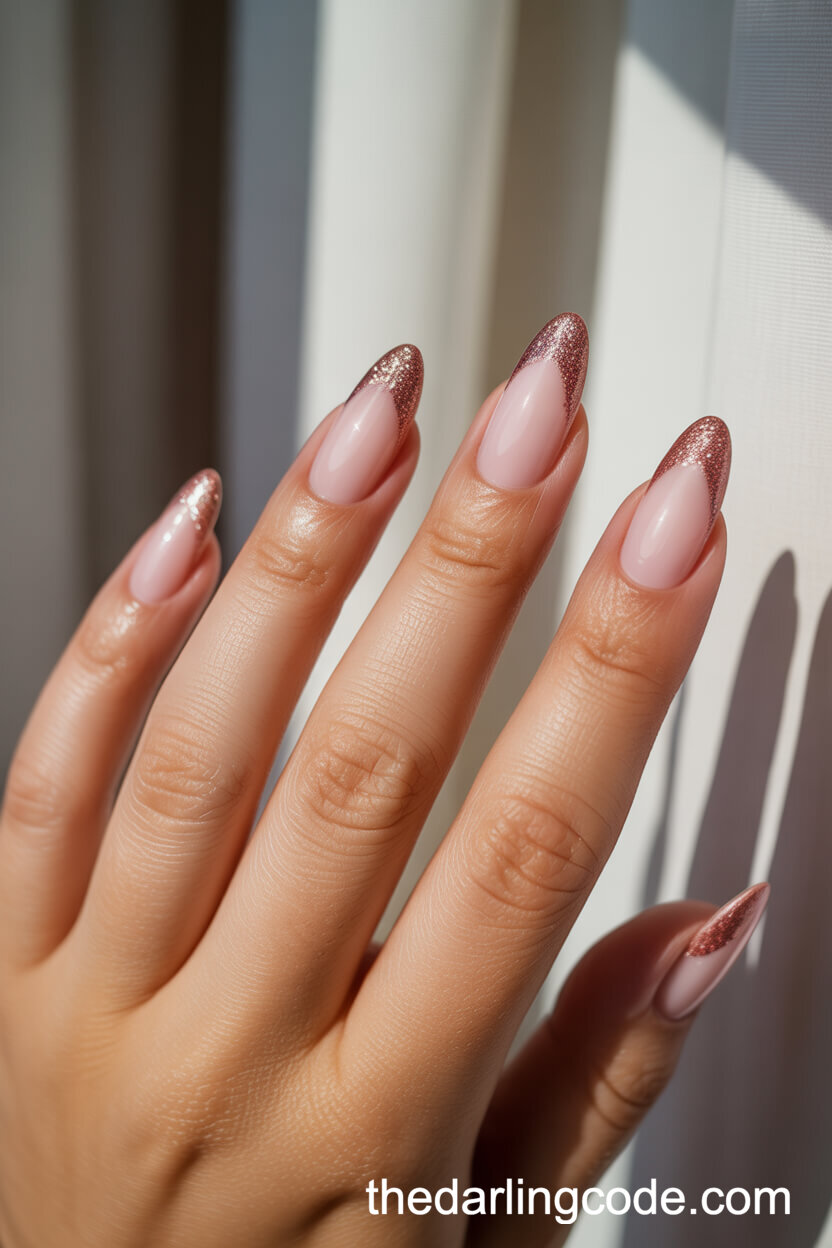 Rose Gold Holo Glitter Ombré