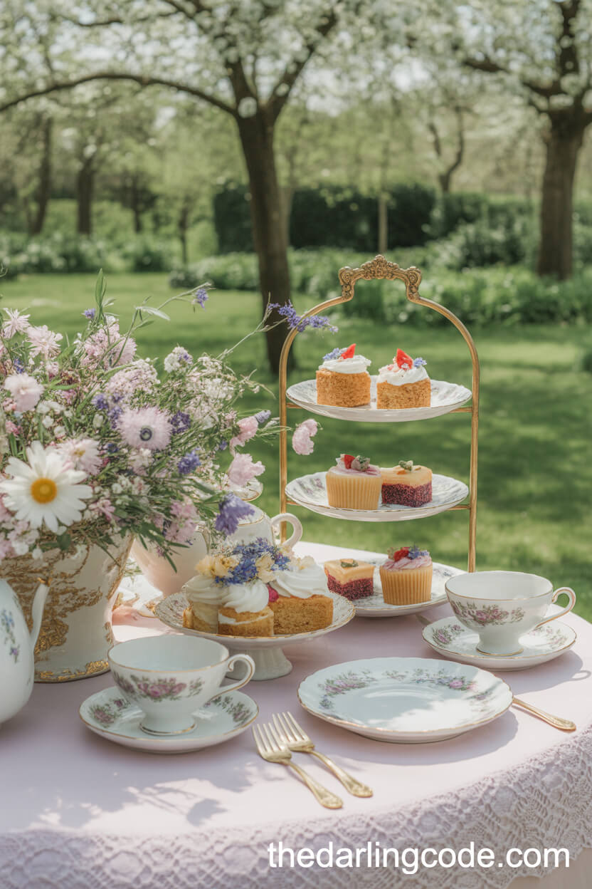 Classic English Garden Tea Party With Antique China
