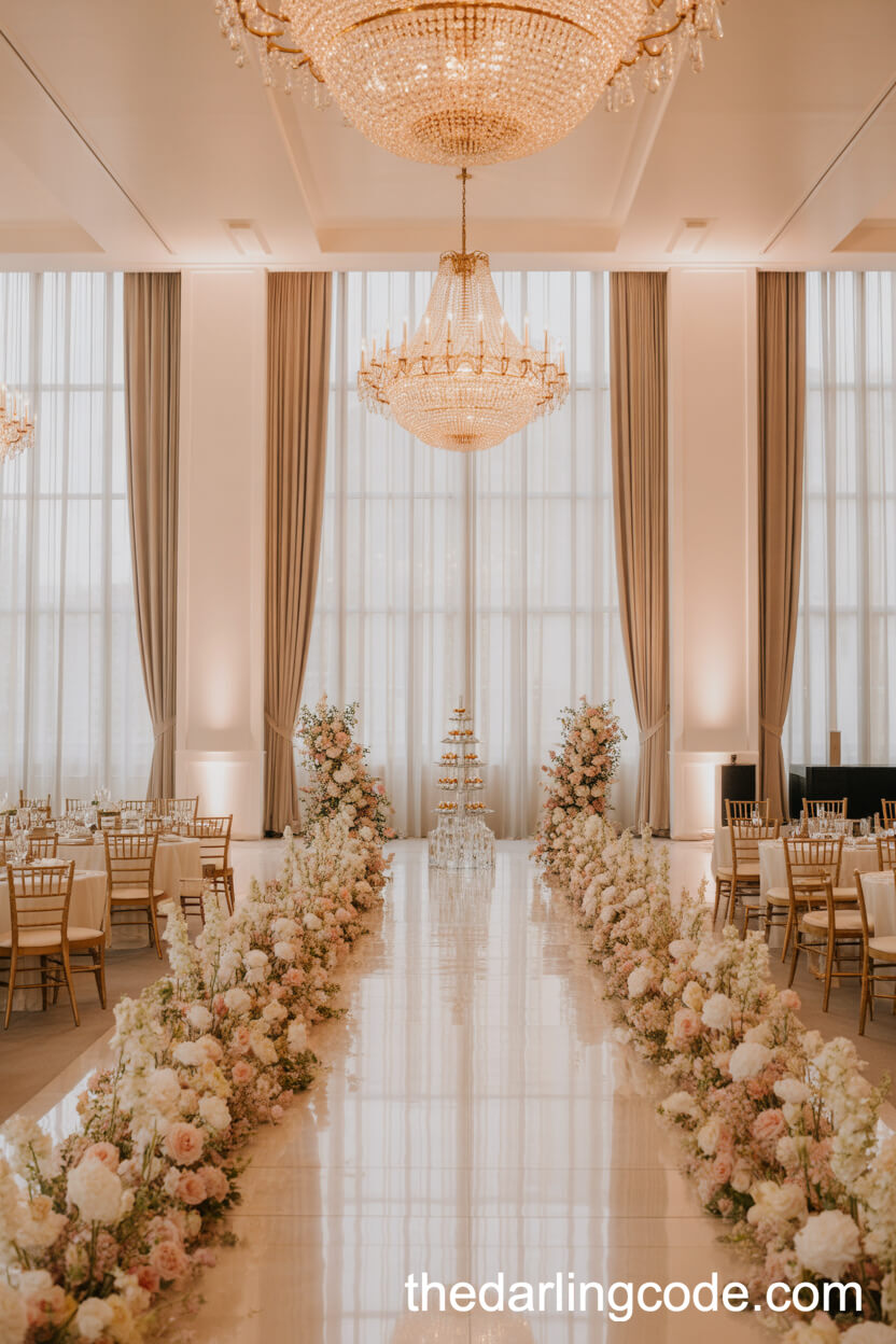 Opulent Ballroom Engagement Party With Towering Florals