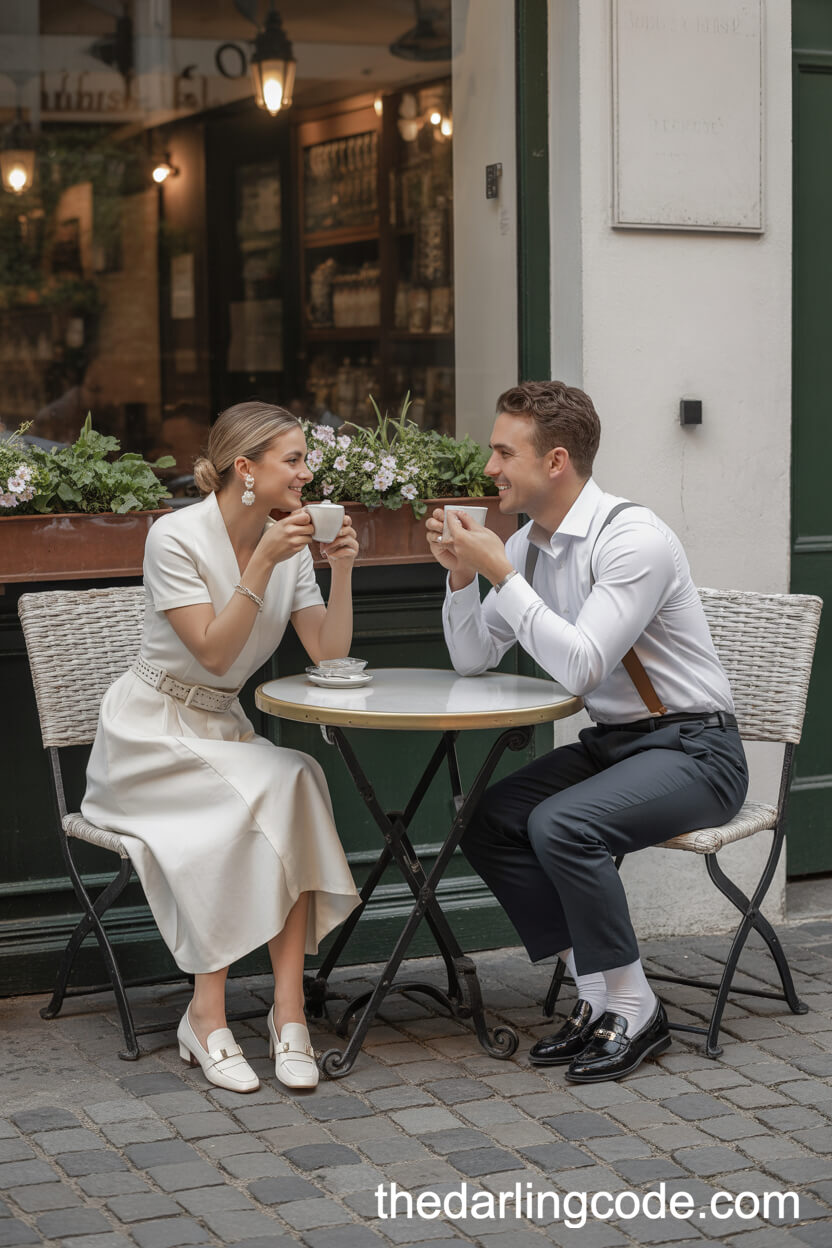 European-Style Cafe Date With Spring Accents