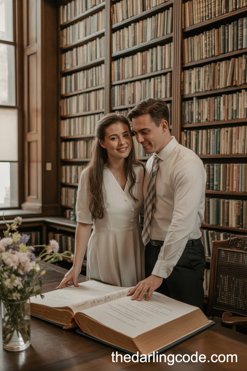 Spring Library Romance Among Tall Bookshelves