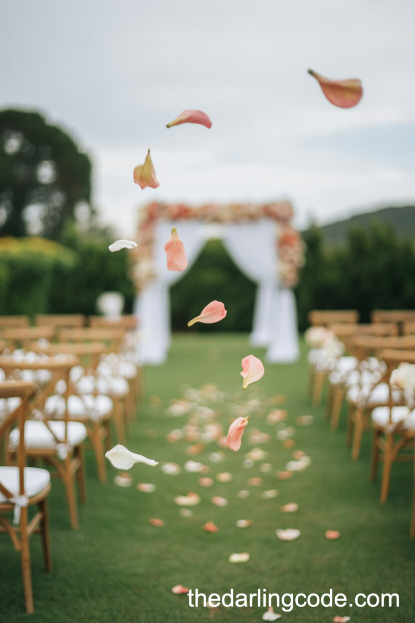 Petal Toss Aisle Celebrations For Whimsical Ceremony Moments