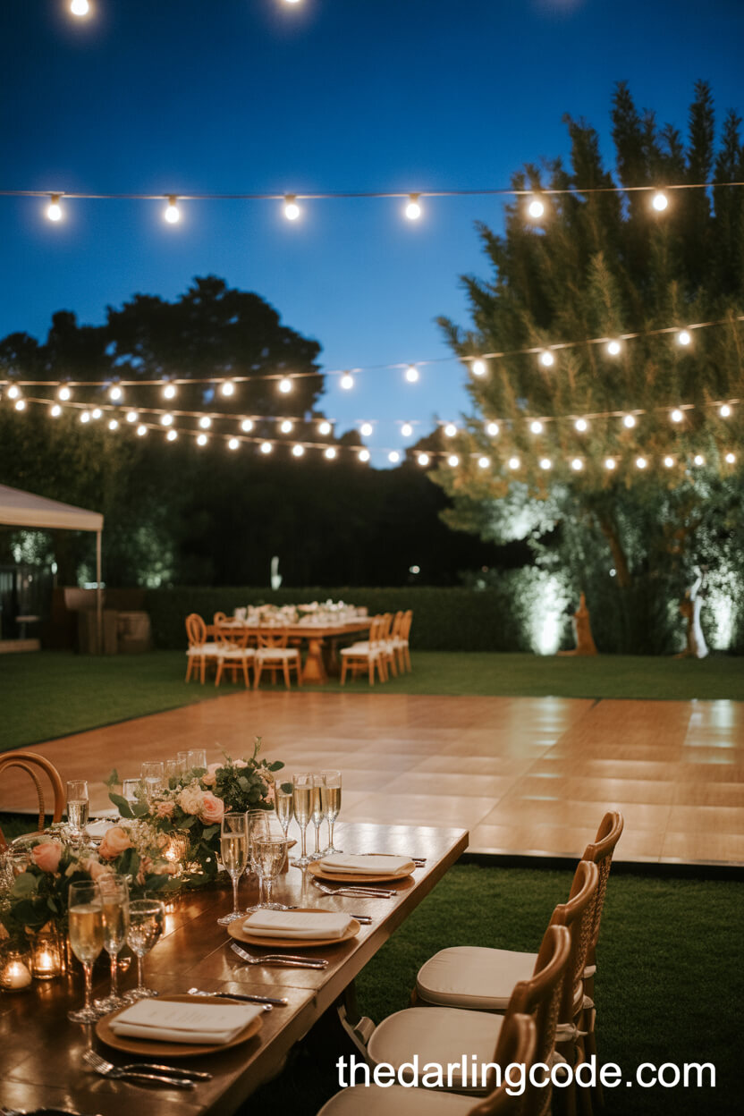 Starlit Outdoor Dance Floors With Bistro String Lights