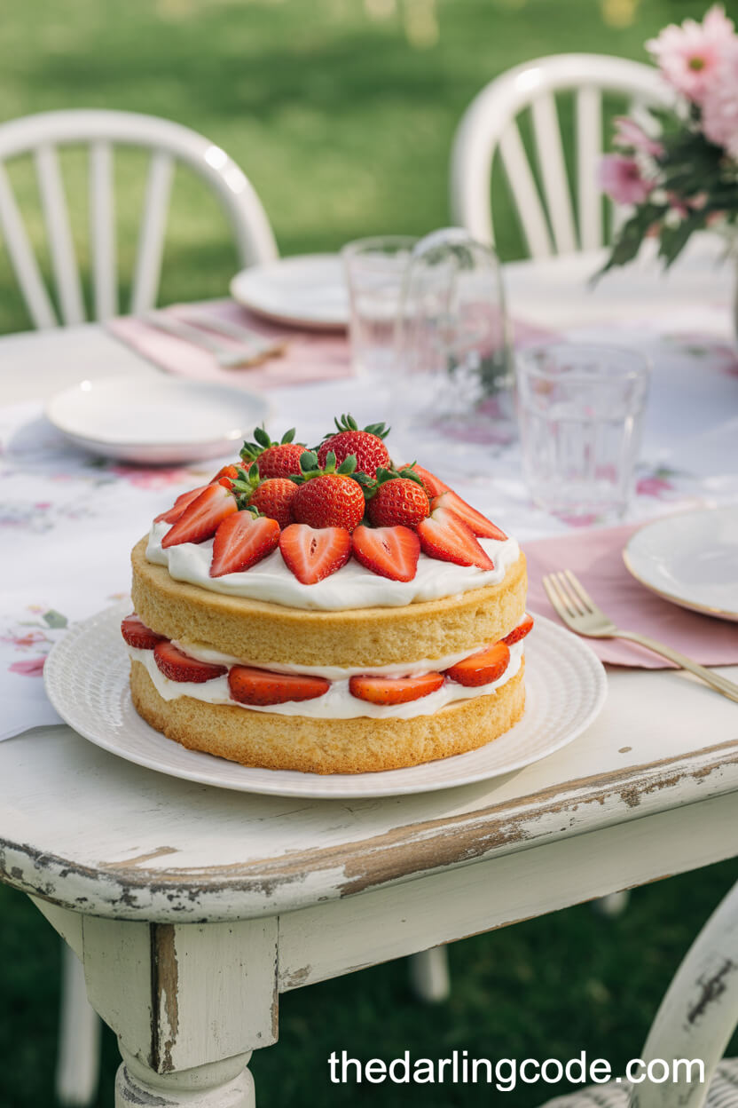 Strawberry Shortcake Wedding Cake