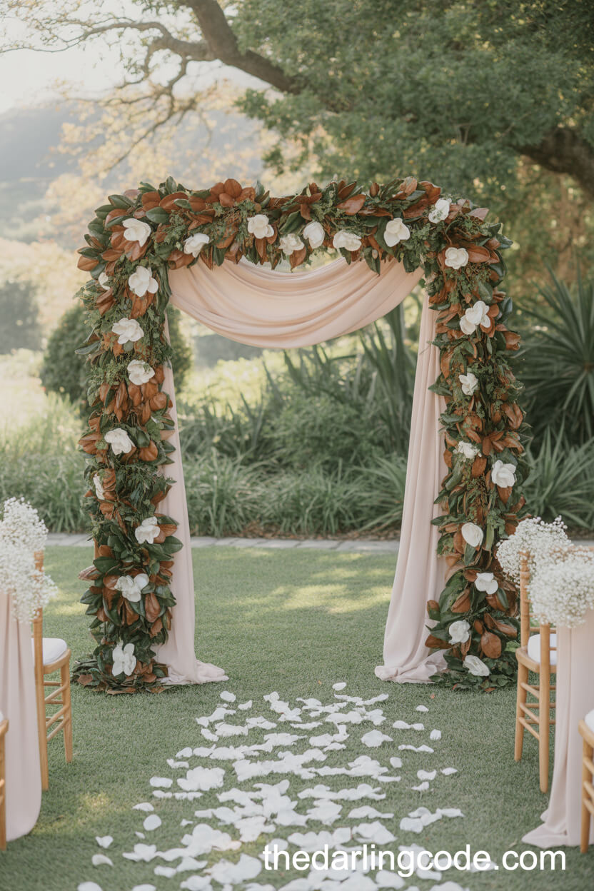 Blush And White Magnolia Altar Colors