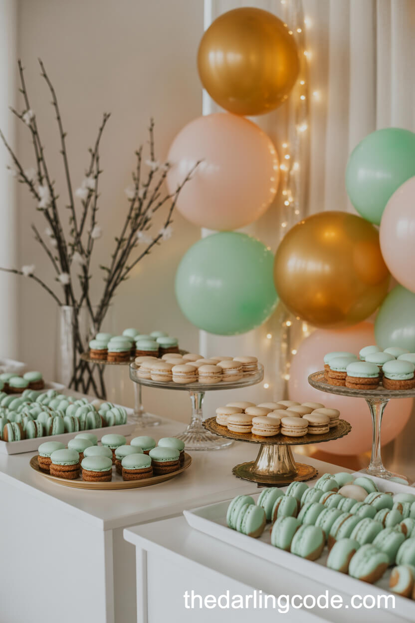 Mint Green And Gold Dessert Bar Hues
