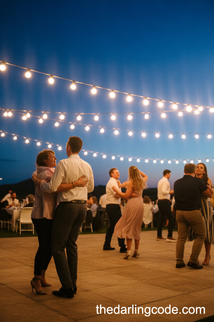 Twinkle-Lit Outdoor Dance Floor