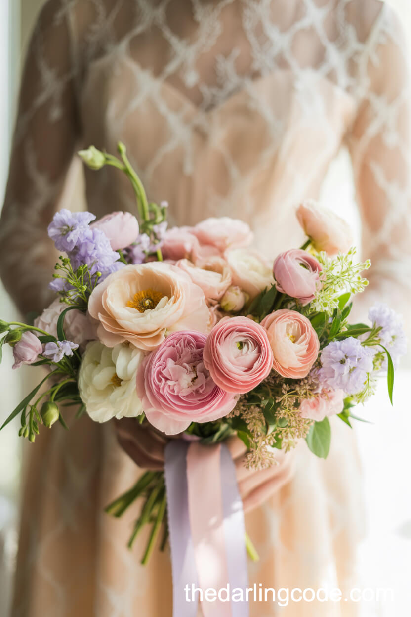 Pastel Spring Bridal Bouquet Inspiration