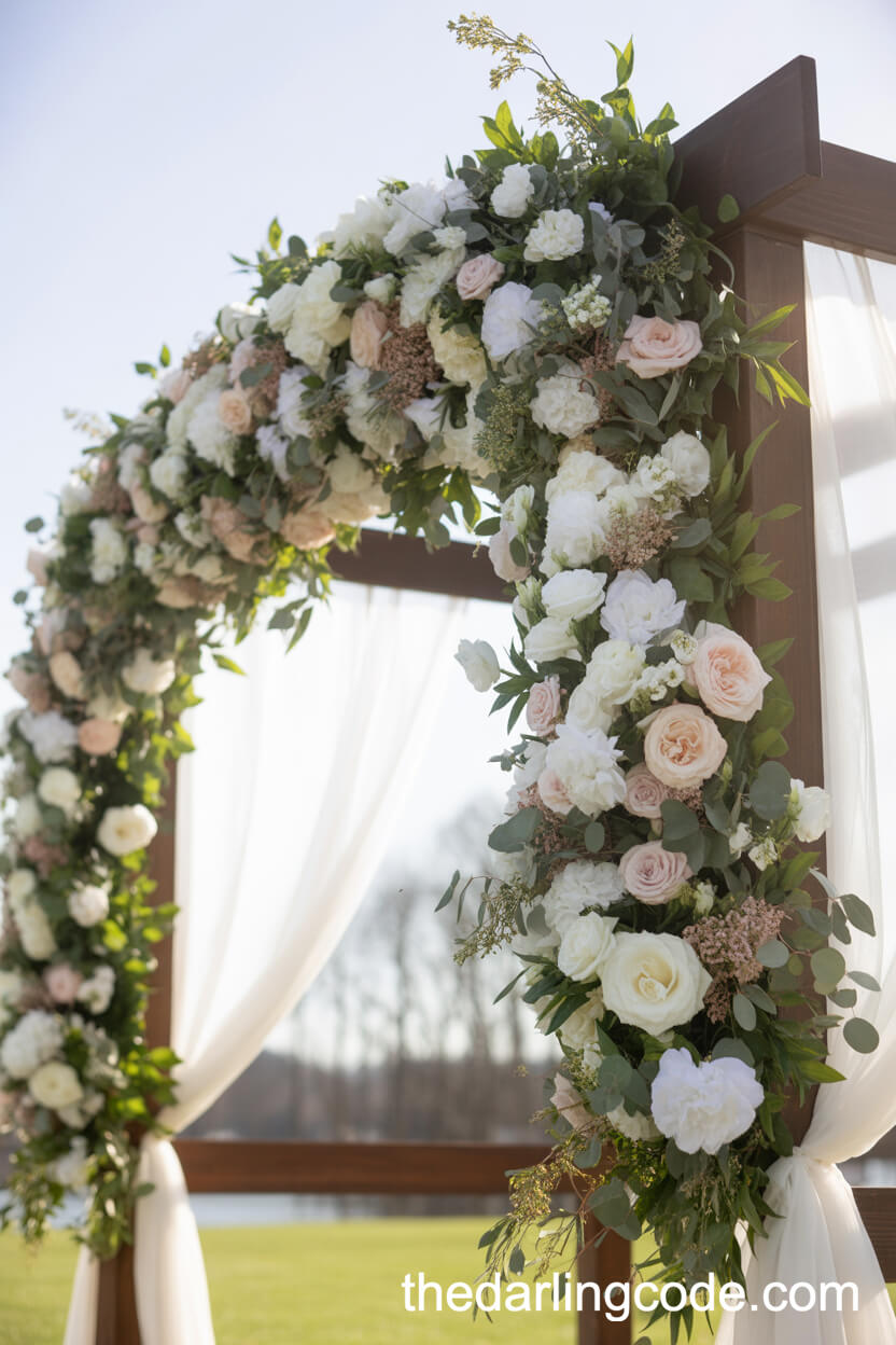 Floral-Draped Ceremony Archway