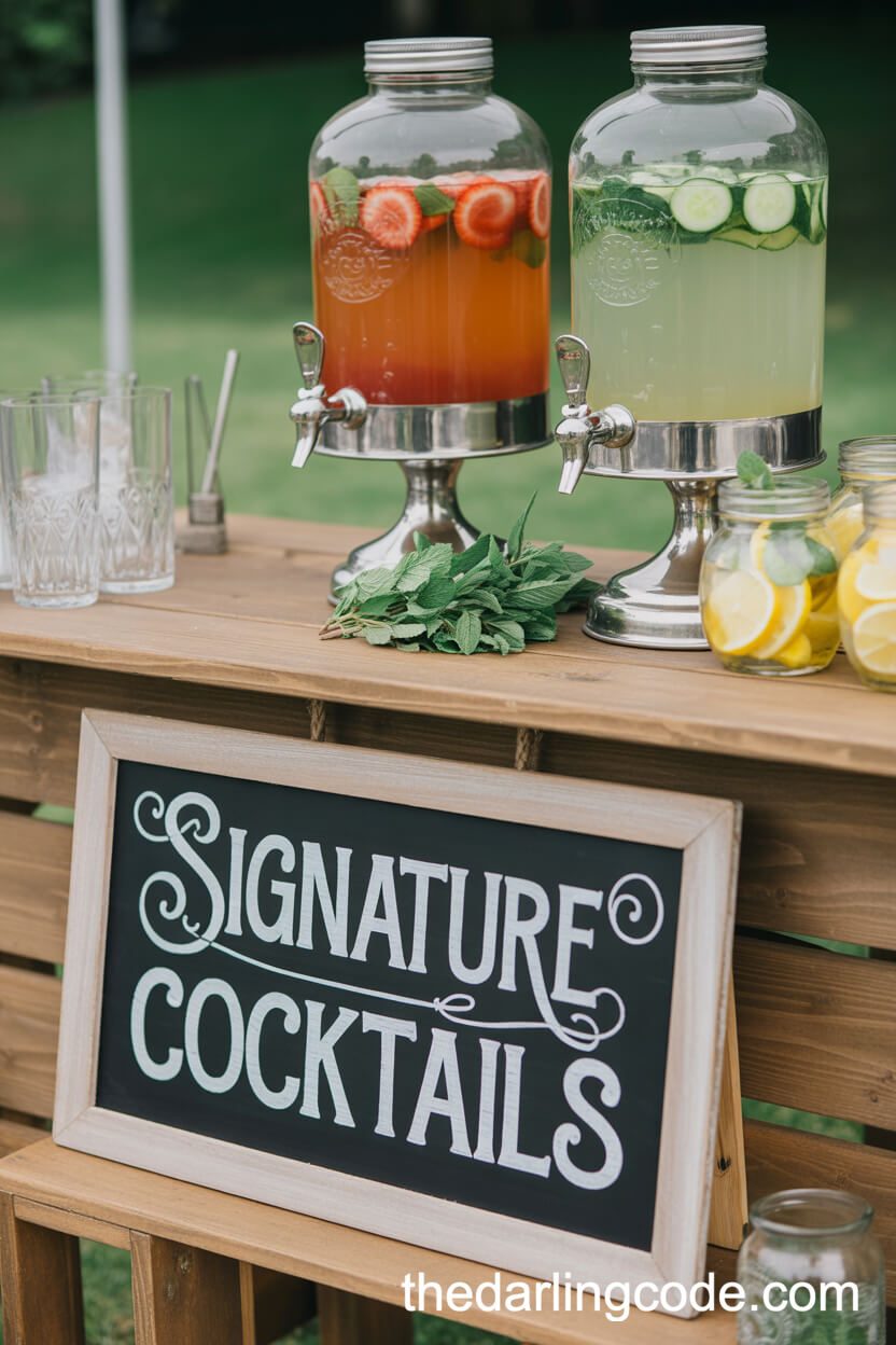 Signature Spring Cocktail Bar For Guests